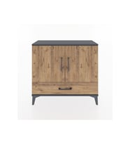 Arges Şifonyer 2 Raflı Tek Çekmeceli 2 Kapaklı 88x30x80 Antrasit-Çam