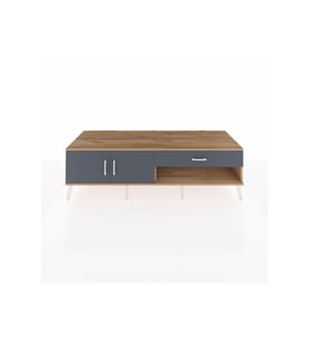 Kronos TV Ünitesi Tek Raflı Tek Çekmeceli 2 Kapaklı 176x59x51 Çam-Antrasit