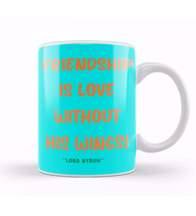 Friendship Quotes DAY ideas LOVE gift Kupa Bardak Porselen
