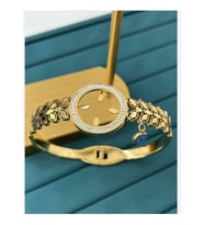 Gökdeniz 925 Çeyrek Altın Çelik Gold Kadın Hediyelik Bileklik