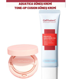 Cell Fusion C Aquatica ve Tone Up Cusion Kompakt Güneş Kremi Seti 