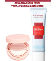 Cell Fusion C Aquatica ve Tone Up Cusion Kompakt Güneş Kremi Seti 