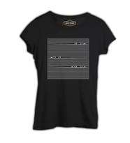 Pencere Çizgi Siyah Kadın Tshirt