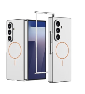 Galaxy Z Fold 7 Kılıf Wireless Şarj Özellikli Kıpta M-safe Ultra İnce Kapak (Gümüş)