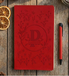 Kişiye Özel P Harfli İsimli Defter Doğum Günü Hediyesi (Kırmızı)