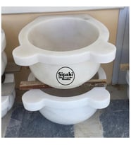 Sipahi Marble Beyaz Mermer Düz Kurna