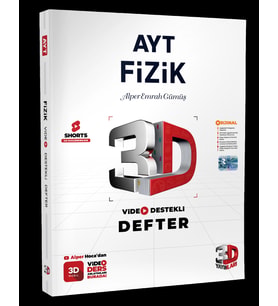 3D Yayınları AYT Fizik Video Destekli Defter