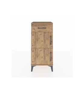 Arges Komodin Tek Raflı Tek Çekmeceli 2 Kapaklı 44x30x96 Çam-Çam
