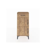 Arges Komodin Tek Raflı Tek Çekmeceli 2 Kapaklı 44x30x96 Çam-Çam