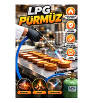 Ayarlanabilir Alevli Hortumlu LPG Pürmüz – Mangal, Kamp ve Lehimleme İçin