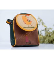 Kuş Figürlü Küçük Postacı Omuz Çantası Etnik Bohem Style - Yesil (Yeşil)