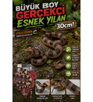 Büyük Boy Esnek Oyuncak Yılan 30 cm Çıngıraklı Yılan Figürü Şaka Malzemesi