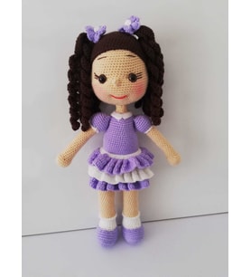 Lila Bebek Amigurumi Organik Oyuncak