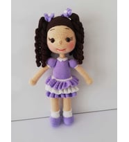 Lila Bebek Amigurumi Organik Oyuncak