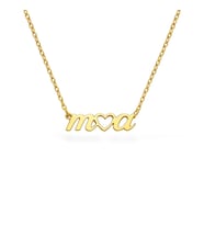 Kişiye Özel 925 Ayar Gümüş Minimal Çift Harf Kolye (Gold)