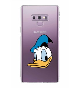 Samsung Galaxy Note 9  Kamera Korumalı Kapak Donald Duck Tasarımlı  Şeffaf  Kılıf