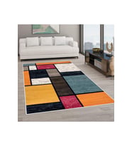 Rovigo Home Dijital Baskı Yıkanabilir Kaymaz Taban Salon Halısı RVG0572 (Sarı)