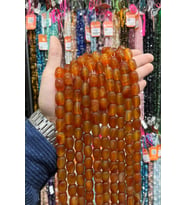 Karnelyan Akik Taşı Silindir Kesim 13x18mm Doğal Taş Dizi