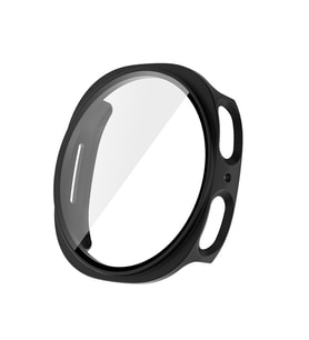Samsung Galaxy Watch 8 44mm Uyumlu Sert PC Kasa ve Ekran Koruyucu Zore Watch Gard 38 (Siyah)