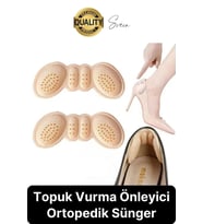 Yumuşak Kaymaz Ayakkabı Topuk Vurma Önleyici Pad 4 mm Konforlu Yara Yapmaz Rahat Spor Ped Sünger