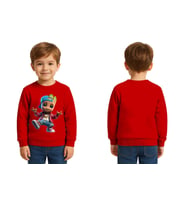 Unisex Groot Baskılı Çocuk Swaetshirt 3 İplik Şardonlu (Kırmızı)