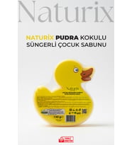 Pudra Kokulu Ördek Görünümlü Süngerli Çocuk Sabunu 130 gr