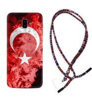 Samsung J6 Plus J7 Prime J7 Pro M20 Kılıf Boyun Asklı Rasta Silikon Şanlı Türk Bayrağı 3 1395