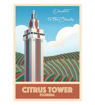 Narenciye Kulesi Retro Poster Tablo Ahşap Poster