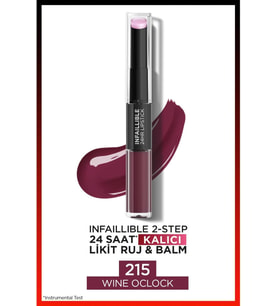 Infaillible 2-Step 24 Saat Kalıcı Likit Ruj & Balm - 215 Wine Oclock