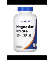 Nutricost, Magnesium Malate, 420 mg, 180 Capsules. Usa 3833 (Renksiz)