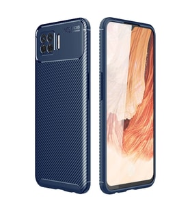 Oppo A73 Kılıf Auto Focus Karbon Kapak - Lacivert
