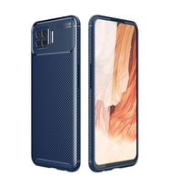Oppo A73 Kılıf Auto Focus Karbon Kapak - Lacivert