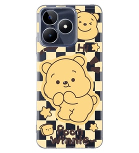 Realme C53 Uyumlu Winnie The Pooh Desenli Şeffaf Telefon Kılıfı