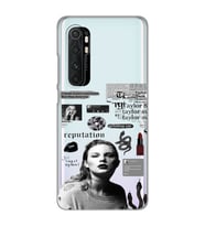 Xiaomi Mi Note 10 Lite Uyumlu Taylor Swift Desenli Şeffaf Telefon Kılıfı