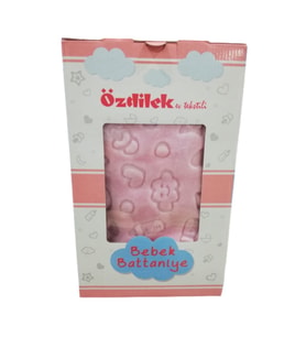Embos Peluş Bebek Battaniyesi-PEMBE-