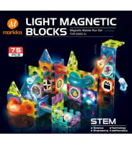 Orijinal Magnetic Tiles Light Version 75 Parça Işıklı Manyetik Lego - Magnetic Magical Işıklı Magnet