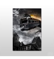 Tren Kazası Kanvas Tablo 200X100 (Karışık)