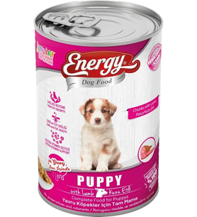 CAT FOOD ENERGY Kuzu Etli  Islak Yavru Köpek Maması 400 gr x 6 Adet