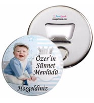 Sünnet Yıldızlı Taçlı Parti Malzemeleri Açacaklı Magnet