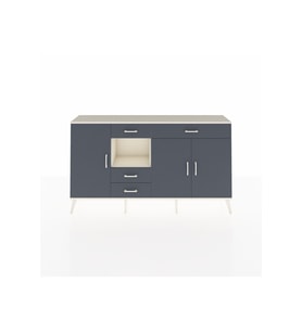 Arges Konsol 4 Raflı 4 Çekmeceli 3 Kapaklı 176x30x99 Aytaşı-Antrasit