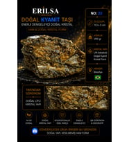 Sertifikalı Doğal Kyanit Taşı Ham Kristal Kütle Lifli Mineral Kaya No 23