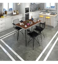 Knsz masa sandalye takımı hem75mazlum cvzsyh 100*070 klç 4 sandalye syhsyh kolçaklı