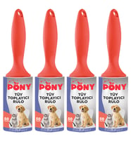 PONY TÜY TOPLAYICI RULO 4 LÜ SET KEDİ KÖPEK
