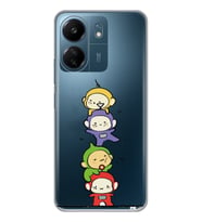 Xiaomi Redmi 13C Uyumlu Teletubbies Tasarımlı Şeffaf Telefon Kılıfı