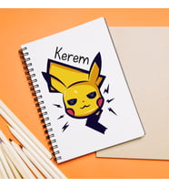 Pikachu Tasarımlı Kişiye Özel Defter