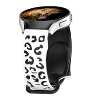 Lexroo Huawei Watch GT 3 42mm KRD-140 20mm Silikon Kordon Strap Kayış - Beyaz-Siyah