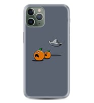 Apple iPhone 11 12 13 14 Pro Max Kılıf Desemli Silikon Orange Escape 1374