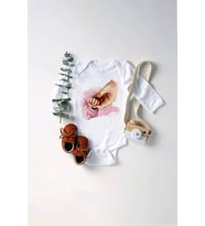 Kız Bebek Parmak Kadar El Baskılı Body Zıbın