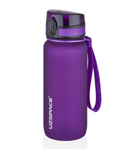 Uzspace 650 ml Tritan Su Matarası 14 Farklı Renk Softtouch  (Mor)