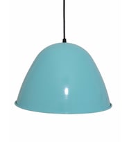 RİOLİGHT RETRO TURKUAZ İÇİ BEYAZ TEKLİ METAL SARKIT ÇAP: 28CM (Siyah)